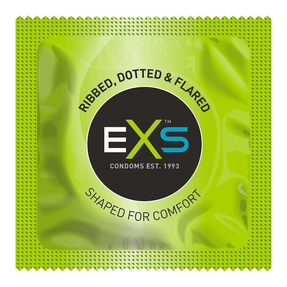 EXS Comfy Fit Ribbed and Dotted Condoms 12 Pack - Sinsations