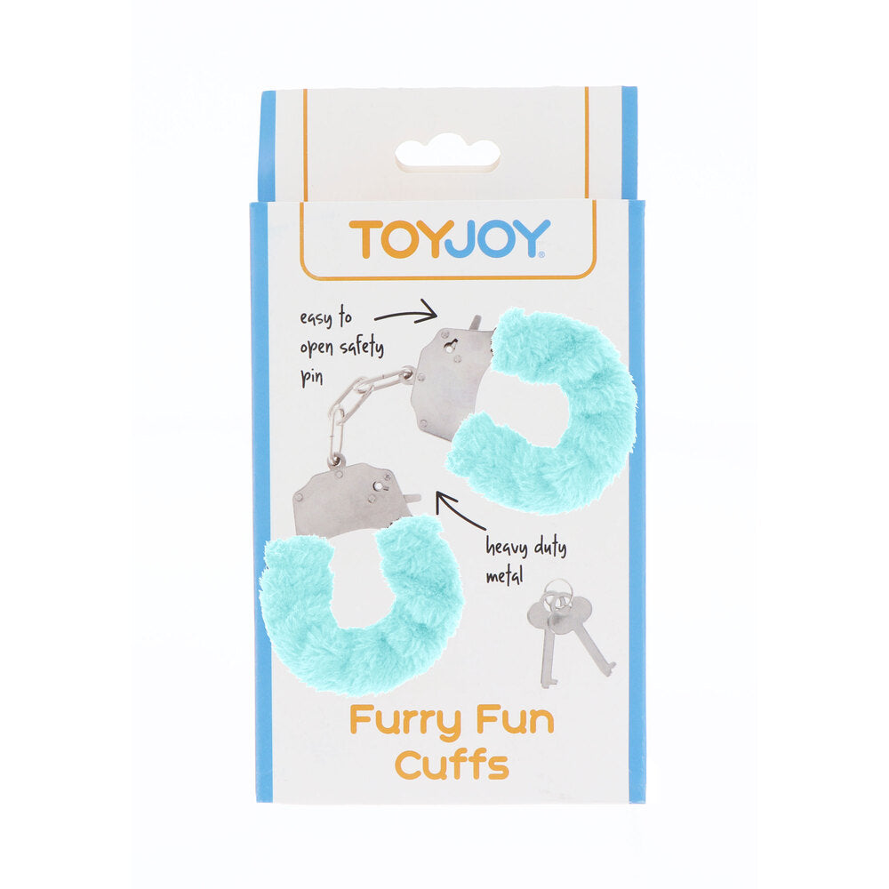 ToyJoy Furry Fun Wrist Cuffs Aqua - Sinsations