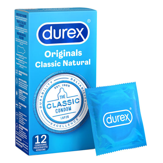 Durex Originals Classic Natural Condoms 12 Pack - Sinsations