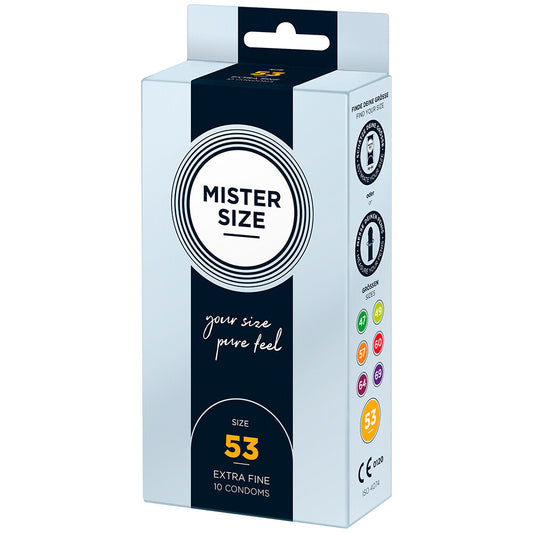 Mister Size 53mm Your Size Pure Feel Condoms 10 Pack - Sinsations