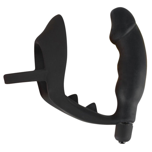 Black Velvets Cock Ring And Vibrating Anal Plug - Sinsations