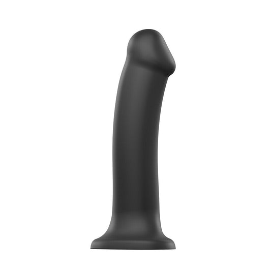 Strap On Me Silicone Dual Density Bendable Dildo Large Black - Sinsations