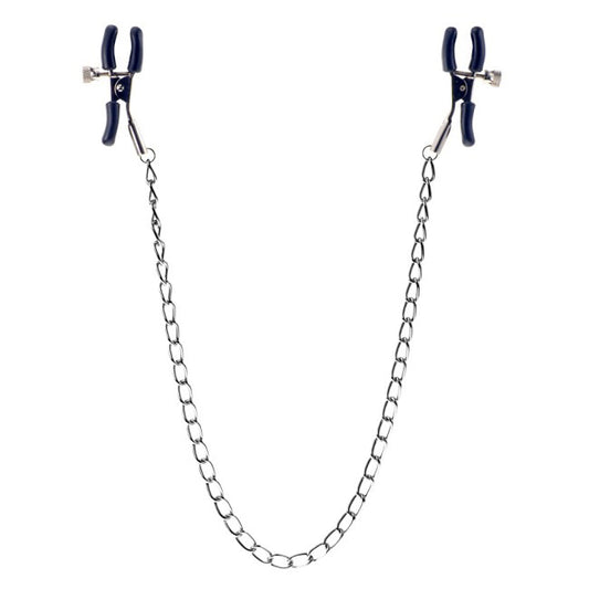 Squeeze And Please Nipple Clamps With Chain - Sinsations