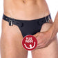 Double Leather Brief With Penis Hold And Dildo - Sinsations