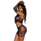 Leg Avenue Lace Tube Dress and Gloves Black UK 6 to 12 - Sinsations
