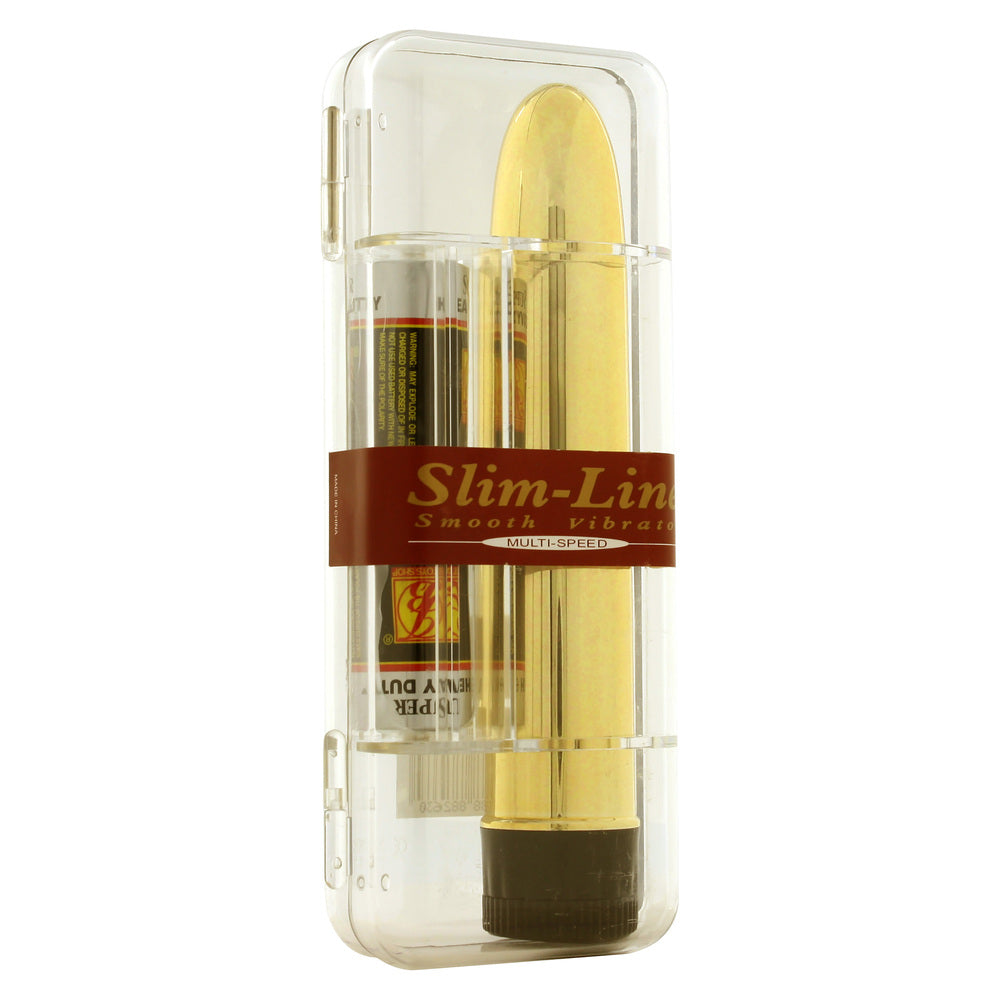 Slimline Smooth Multi Speed Vibrator Gold - Sinsations