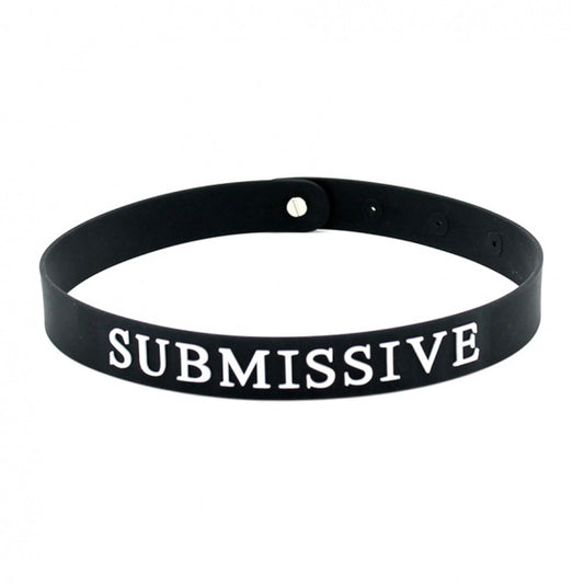 Black Silicone Submissive Collar - Sinsations