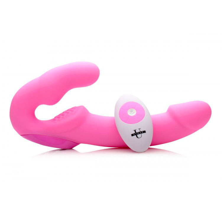 Strap U Urge Rechargeable Vibrating Strapless Strap On With Remo - Sinsations