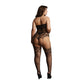 Le Desir Strapless Crotchless Teddy and Stockings UK 14 to 20 - Sinsations