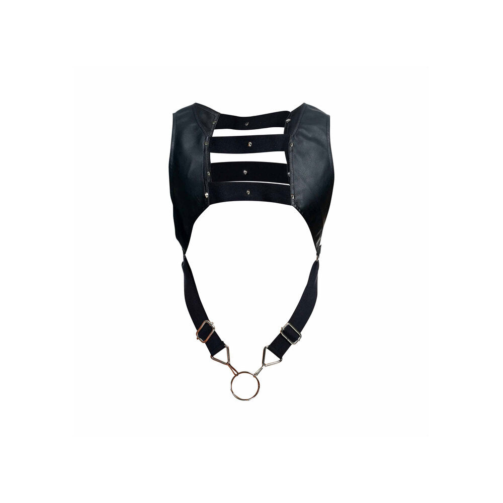 Male Basics Dngeon Crop Top Cockring Harness - Sinsations