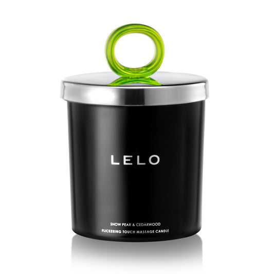 Lelo Snow Pear And Cedarwood Flickering Touch Massage Candle - Sinsations