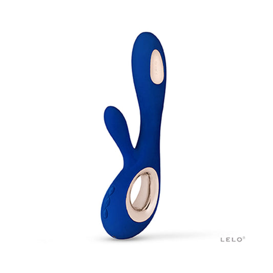 Lelo Soraya Wave Midnight Blue Dual Rechargeable Vibrator - Sinsations