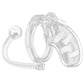 Man Cage 10 Male 3.5 Inch Clear Chastity Cage With Anal Plug - Sinsations
