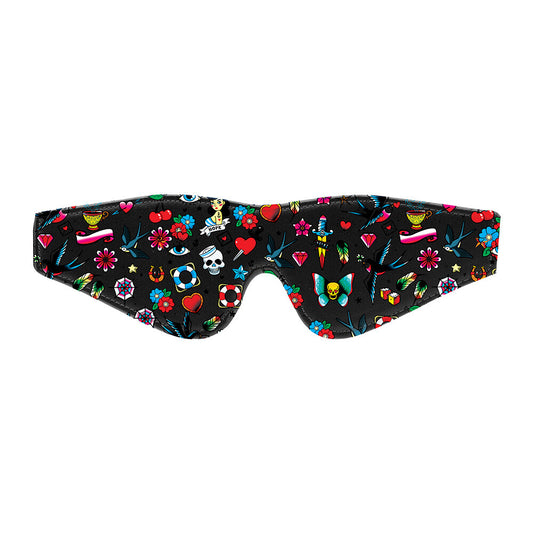 Ouch Old School Tattoo Printed Eye Mask - Sinsations