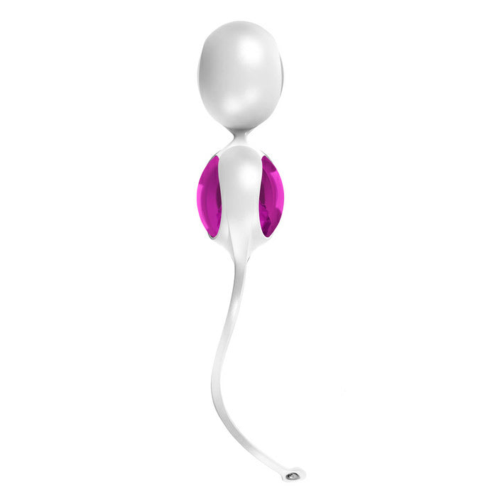 Ovo L1 Silicone Love Balls Waterproof White And Light Violet - Sinsations
