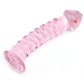 Textured Pink Glass Dildo - Sinsations