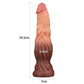Lovetoy 9.5 Inch Dual Layered Silicone Cock Flesh Brown - Sinsations