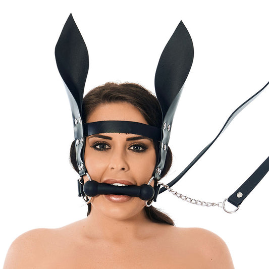 Horsebit Mouth Gag With Reins And Ears - Sinsations