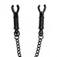 Black Metal Adjustable Nipple Clamps With Chain - Sinsations