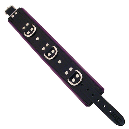Rouge Garments Black And Purple Padded Collar - Sinsations