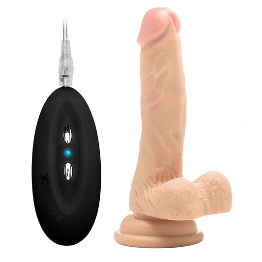 RealRock 7 Inch Vibrating Realistic Cock With Scrotum - Sinsations