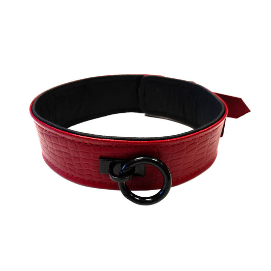 Rouge Garments Leather Croc Print Collar - Sinsations