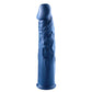 1 Inch Length Extender Penis Sleeve 7.5 inches Blue - Sinsations