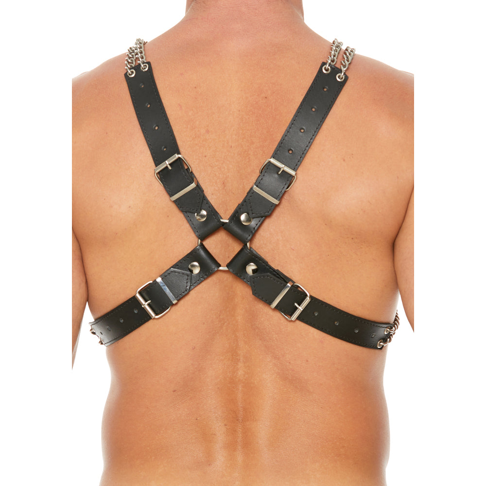 Heavy Duty Leather And Chain Body Harness - Sinsations
