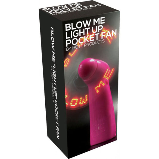 Blow Me Light Up Pocket Fan Pink - Sinsations