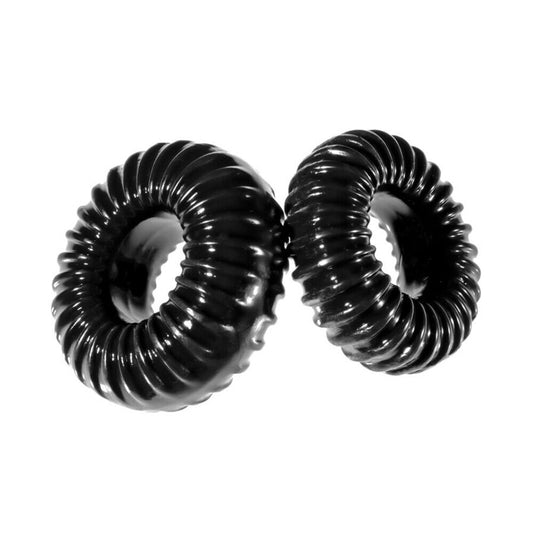 Perfect Fit XPlay Gear Slim Ribbed Cock Rings 2 Pack - Sinsations