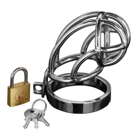 Captus Stainless Steel Locking Chastity Cage - Sinsations
