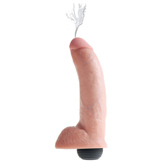 King Cock 9 Inch Squirting Dildo With Balls Flesh - Sinsations
