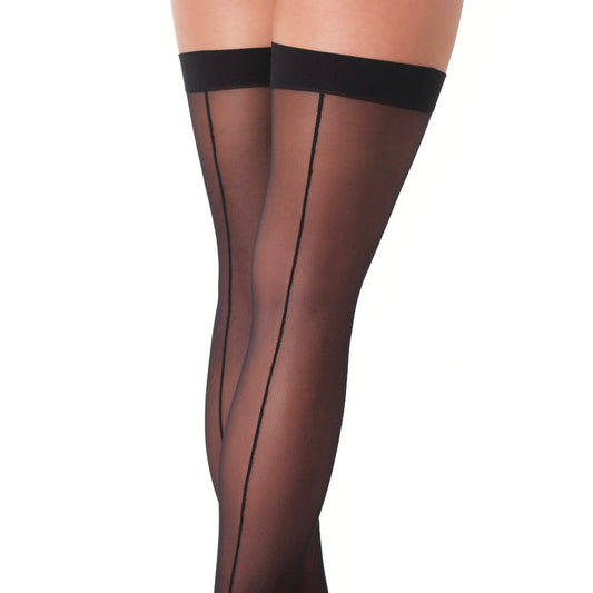Black Sexy Stockings With Seem - Sinsations