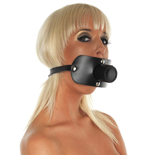 Leather Gag With Urine Tube - Sinsations