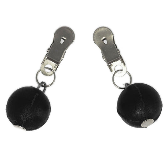 Nipple Clamps With Round Black Weights - Sinsations