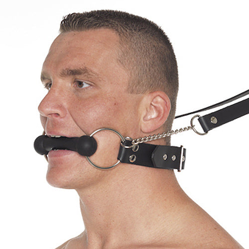 Leather Horse Bit Gag And Reins - Sinsations