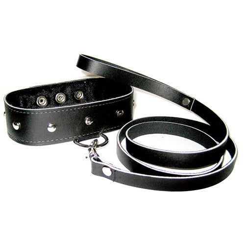 SportSheets Leather Leash And Collar - Sinsations