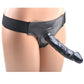Black Hollow Strap On With Harness - Sinsations