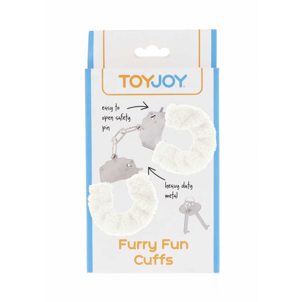 ToyJoy Furry Fun Wrist Cuffs White - Sinsations