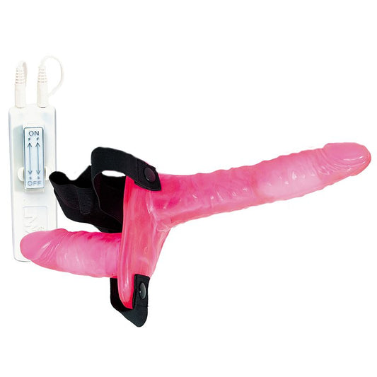 Joyride Pink Duo Double Penis Vibrating Dildo Strap On - Sinsations