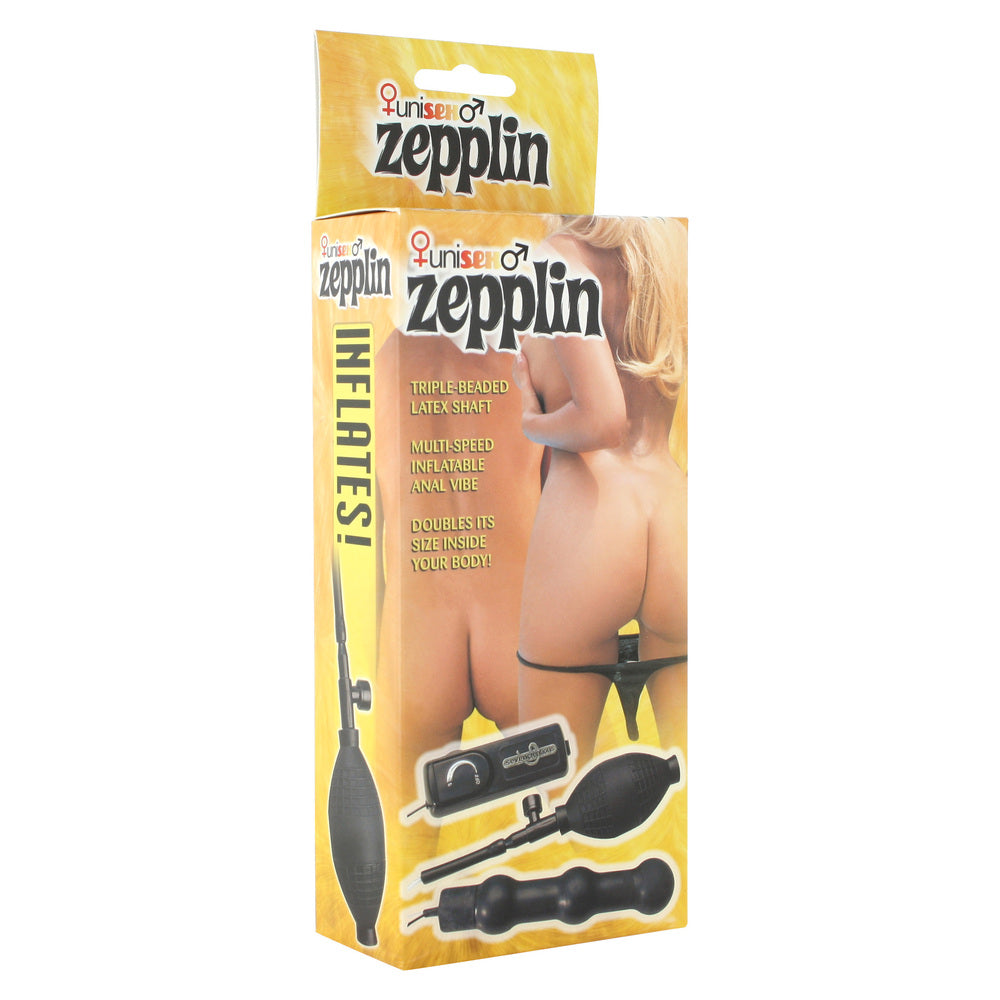 Zepplin Unisex Inflatable Vibrating Anal Wand Black - Sinsations