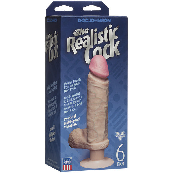The Realistic Cock 6 Inch Vibrating Dildo Flesh Pink - Sinsations