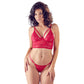 Cottelli Red Lace Bra And String - Sinsations