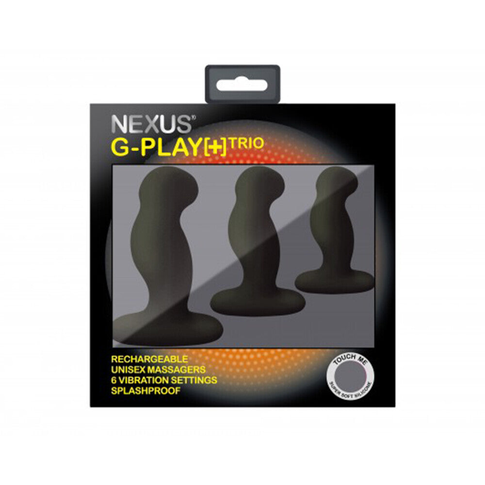 Nexus G Play Trio Vibrating Prostate Massagers Black - Sinsations