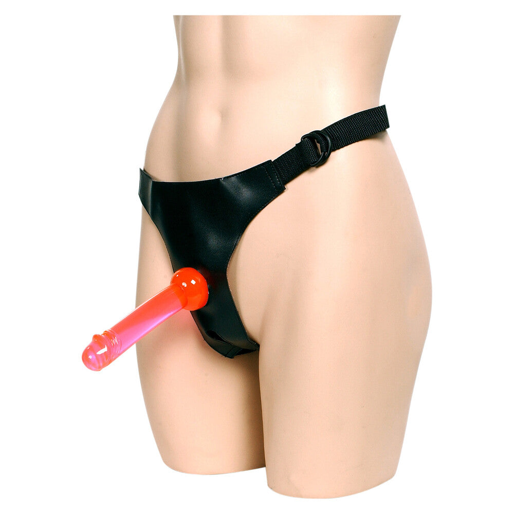 Crotchless Strap On Harness With 2 Dongs - Sinsations