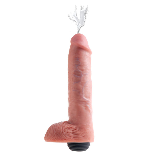 King Cock 11 Inch Squirting Cock With Balls Flesh - Sinsations