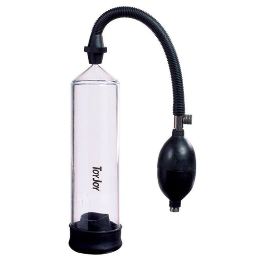 Toy Joy Rock Hard Black And Clear Penis Power Pump - Sinsations