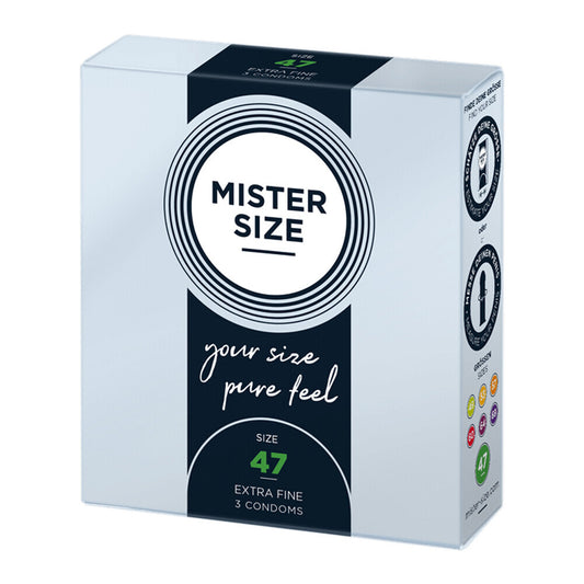 Mister Size 47mm Your Size Pure Feel Condoms 3 Pack - Sinsations