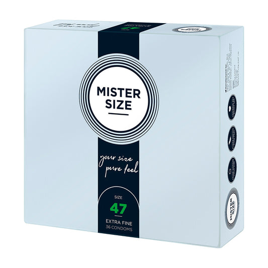 Mister Size 47mm Your Size Pure Feel Condoms 36 Pack - Sinsations