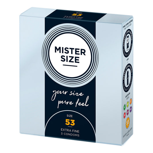 Mister Size 53mm Your Size Pure Feel Condoms 3 Pack - Sinsations